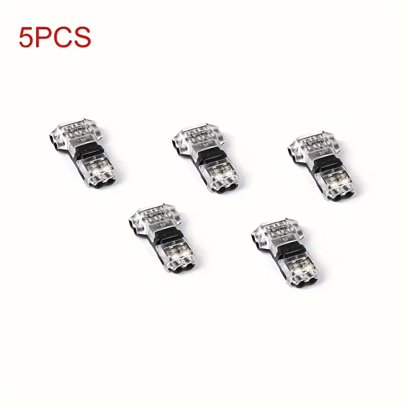 5/10Pcs 2Pin Pluggable Wire Connector Quick Splice Electrical Cable Crimp Terminals for Wires Wiring 8-22AWG LED Car Connectors