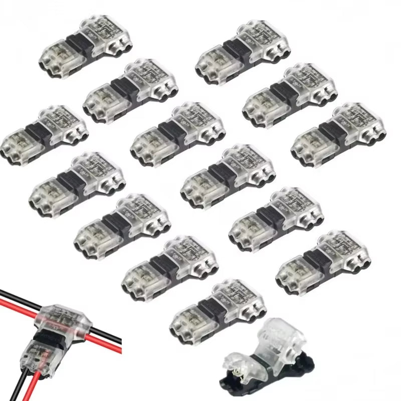 5/10Pcs 2Pin Pluggable Wire Connector Quick Splice Electrical Cable Crimp Terminals for Wires Wiring 8-22AWG LED Car Connectors