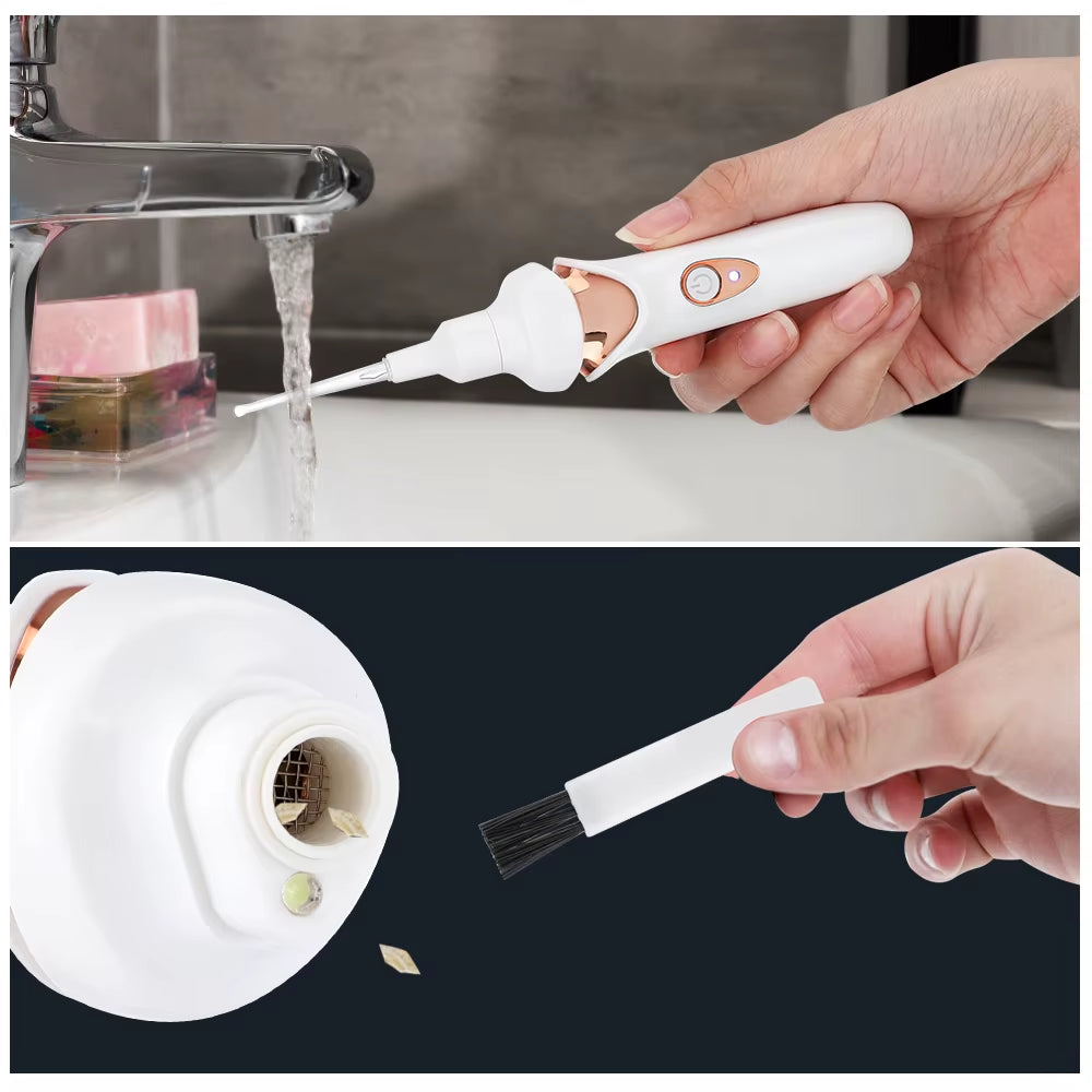 Electric Visual Ear Spoon Rechargeable LED Luminous Ear Clean Tool Ear Waxsuction Device for Children Adults