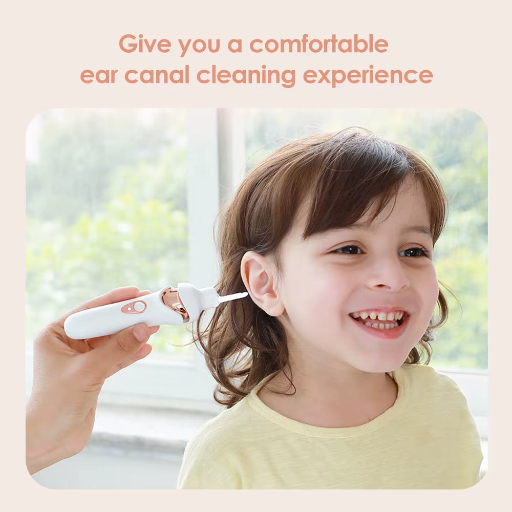 Electric Visual Ear Spoon Rechargeable LED Luminous Ear Clean Tool Ear Waxsuction Device for Children Adults