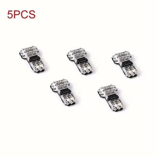 5/10Pcs 2Pin Pluggable Wire Connector Quick Splice Electrical Cable Crimp Terminals for Wires Wiring 8-22AWG LED Car Connectors