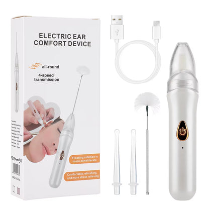 Electric Visual Ear Spoon Rechargeable LED Luminous Ear Clean Tool Ear Waxsuction Device for Children Adults