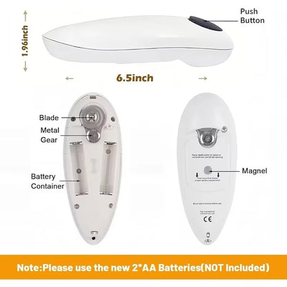 1Pc Automatic Can Opener /Manual Jar Opener Tin Touch None Sharp Edges Electric High Power Jar Tin Can Openers Kitchen Gadgets